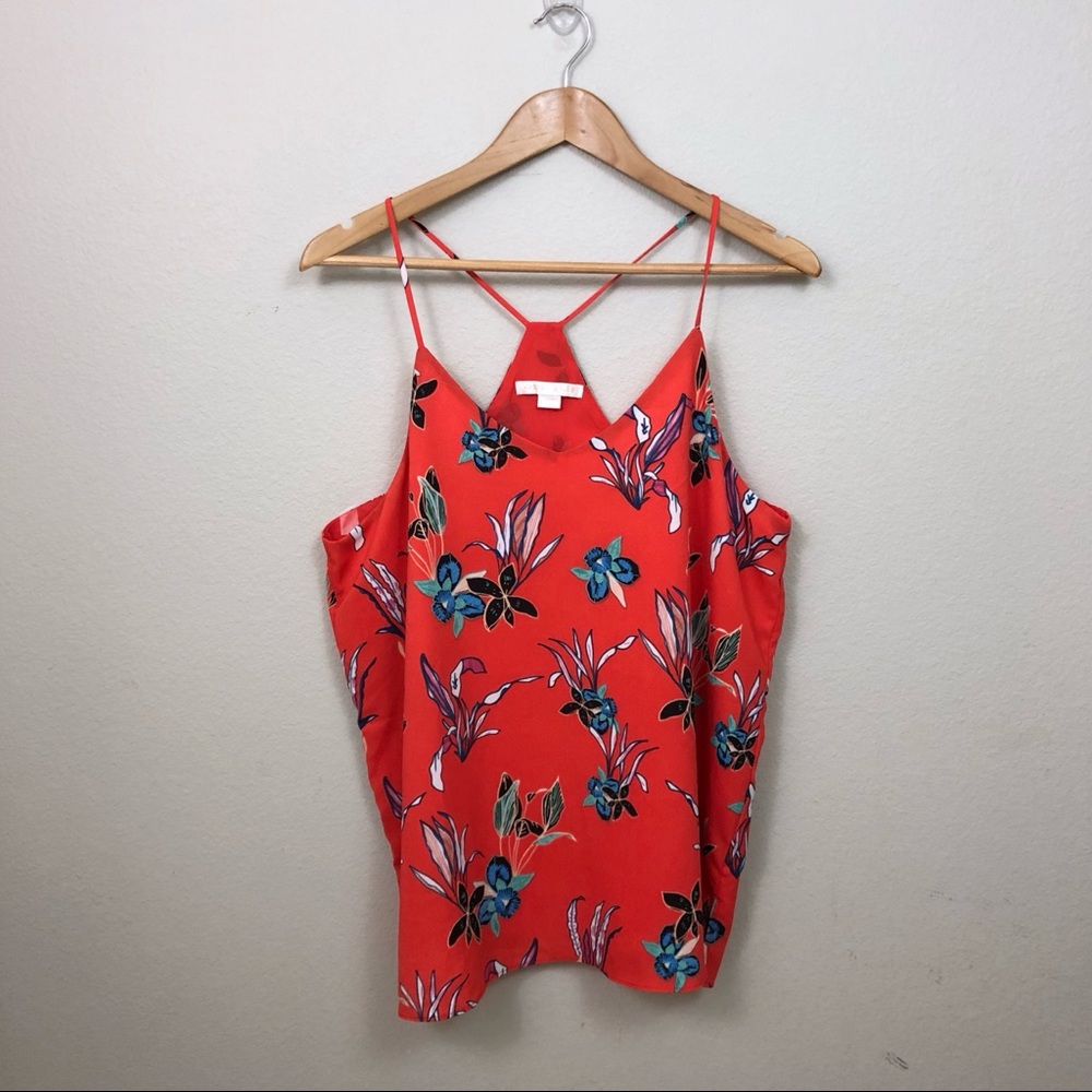 Cooper & Ella Red Floral Spaghetti Strap Top